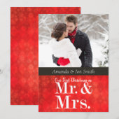 Eerste kerstkaart van pasgehuwden (Voorkant / Achterkant)