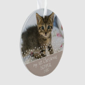 Eerste kerstkat foto Keepomwille Ornament (voorkant)