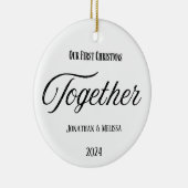 Eerste Kerstkerst met versiering Keramisch Ornament (Rechts)