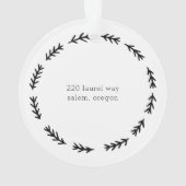 Eerste Kerstkerst nieuw startpunt voor Rustisch hu Ornament (achterkant)