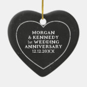 Eerste kerstkerstboomkerkbord keramisch ornament (Achterkant)