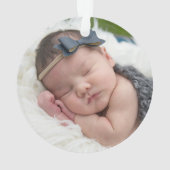 Eerste kerstkerstfoto Baby Ornament (achterkant)