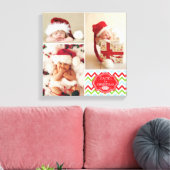 Eerste Kerstkerstkerstcadeau Baby Foto collage Canvas Afdruk (Insitu (Woonkamer))