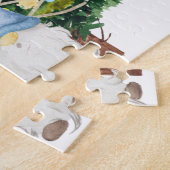 Eerste kerstkerstklank — Kerstman en Helpers op ma Legpuzzel (Zijkant)