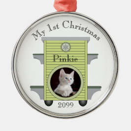 Eerste kerstkeukenkat - Fotokat uploaden Metalen Ornament