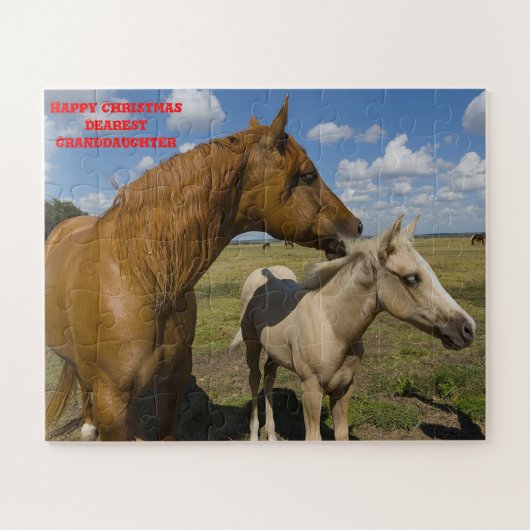 Eerste kerstkleindochter. legpuzzel (Horizontaal)