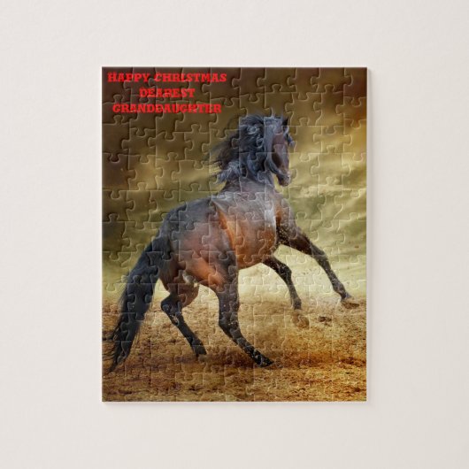 Eerste kerstkleindochter. legpuzzel (Verticaal)