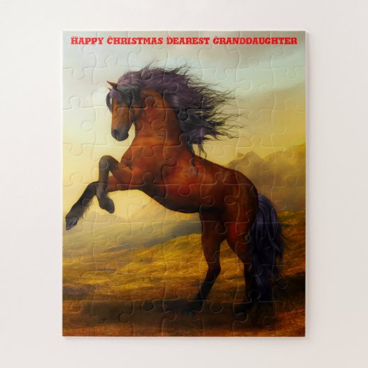 Eerste kerstkleindochter. legpuzzel (Verticaal)