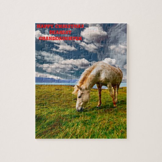 Eerste kerstkleindochter. legpuzzel (Verticaal)