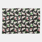 Eerste kerstkoorts Dogs Kitchen Towel Theedoek (Horizontaal)