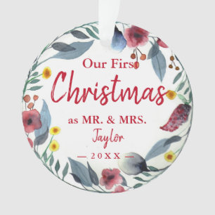Eerste kerstkrans voor Mr. & Mrs. Ornament