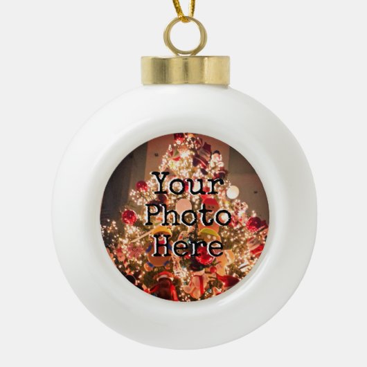 Eerste kerstmam Minimalistisch Gepersonaliseerd Keramische Bal Ornament (Voorkant)