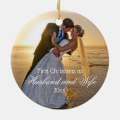 Eerste kerstman en vrouw keramisch ornament (Achterkant)