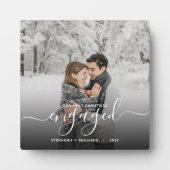 Eerste Kerstmis Aangepaste foto White Script Fotoplaat (Voorkant)