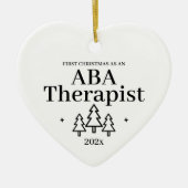Eerste Kerstmis als Aba Therapist Gedrag Keramisch Ornament (Voorkant)