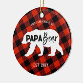 Eerste Kerstmis als Beer van Papa Keramisch Ornament (Links)