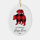 Eerste Kerstmis als Beer van Papa Keramisch Ornament (Rechts)