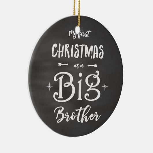 Eerste Kerstmis als Big Brother Chalkboard Keramisch Ornament (Rechts)