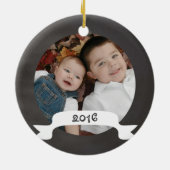 Eerste Kerstmis als Big Brother Chalkboard Keramisch Ornament (Achterkant)