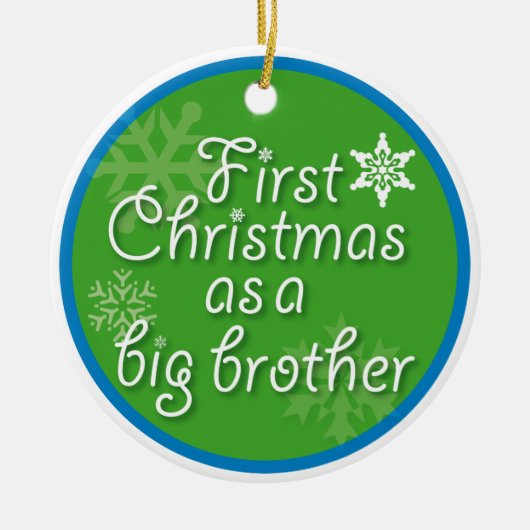 Eerste Kerstmis als Big Brother Keramisch Ornament (Voorkant)