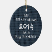 Eerste Kerstmis als Big Brother Keramisch Ornament (Rechts)