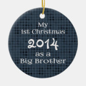 Eerste Kerstmis als Big Brother Keramisch Ornament (Voorkant)
