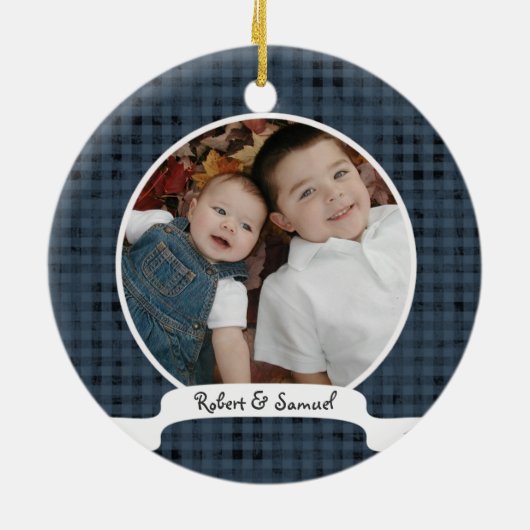 Eerste Kerstmis als Big Brother Keramisch Ornament (Achterkant)