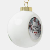 Eerste Kerstmis als de heer & mevrouw. Keramische Bal Ornament (Links)
