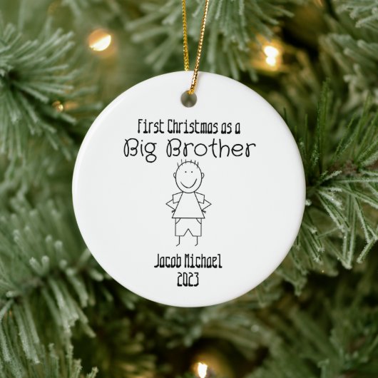 "Eerste Kerstmis als een Big Brother" Ornament (Boom)