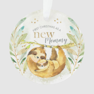 Eerste Kerstmis als een nieuwe mammie of pappie-gr Ornament