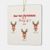 Eerste Kerstmis als familie van 3 Ornament (Links)