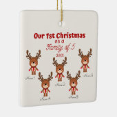 Eerste Kerstmis als familie van 5 Keramisch Ornament (Rechts)