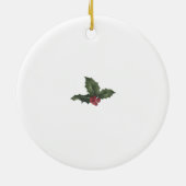 Eerste Kerstmis als familie van drie Keramisch Ornament (Achterkant)