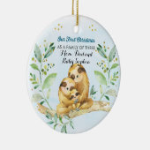 Eerste Kerstmis als Familie van Drie Keramisch Ornament (Rechts)