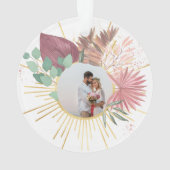 Eerste Kerstmis als foto van de heer & mevrouw Boh Ornament (achterkant)