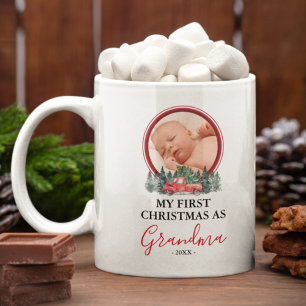 Eerste Kerstmis als Grandma Foto Koffiemok