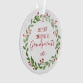 Eerste Kerstmis als Grootouders Aangepaste Baby Fo Ornament (voorkant)