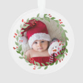 Eerste Kerstmis als Grootouders Aangepaste Baby Fo Ornament (achterkant)