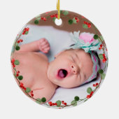 Eerste Kerstmis als grootouders | Foto Baby Keramisch Ornament (Achterkant)