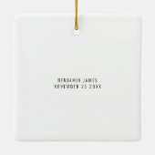 Eerste Kerstmis als grootouders Fotonaam Datum Keramisch Ornament (Achterkant)