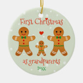Eerste Kerstmis als grootouders - Gingerbrood Mann Keramisch Ornament (Voorkant)