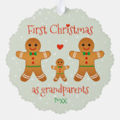 Eerste Kerstmis als grootouders - Gingerbrood Mann Ornament Kaart (Achterkant)