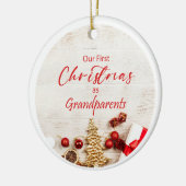 Eerste Kerstmis als grootouders Keramisch Ornament (Links)