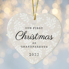 Eerste Kerstmis als grootouders Keramisch Ornament