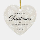 Eerste Kerstmis als grootouders Keramisch Ornament (Voorkant)