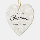 Eerste Kerstmis als grootouders Keramisch Ornament (Links)