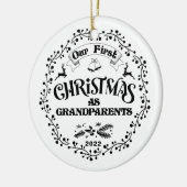 Eerste Kerstmis als grootouders keramische sieraad Keramisch Ornament (Links)