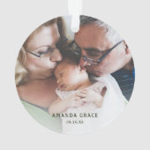 Eerste Kerstmis als Grootouders Rode auto Foto Ornament (achterkant)