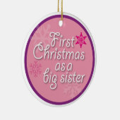 Eerste Kerstmis als grote zuster Keramisch Ornament (Rechts)