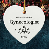 Eerste Kerstmis als gynaecoloog 2024 Keramisch Ornament